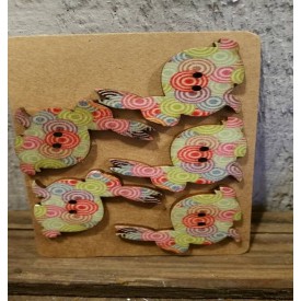 Product: ✓ Konijnen houten knopen 